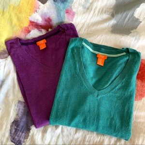 Bundle of 2 Joe Fresh sweaters in spring colours